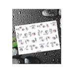 Gonca Güller Desenli Tırnak Dövmesi Tırnak Tattoo Nail Art Tırnak Sticker ScaNM68