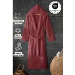 Gonca Premium%100 Pamuk Kapşonlu Bornoz | Yüksek Su Emiciliği Ve Lüks Konfor | Hızlı Kuruma Kiremit-XL