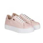 Gönderir 04240 Yuvarlak Burun Dolgu Taban Bağcıklı Pudra Kadın Sneaker