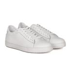 Gönderir 24237 Deri Yuvarlak Burun Bağcıklı Beyaz Kadın Sneaker