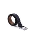 GÖNDERİR Erkek Hakiki Deri 3,5 Cm Klasik Kemer DDMK32413450 Lacivert Antik