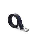 GÖNDERİR Erkek Hakiki Deri 4 Cm Kot Kemeri DDMK32413425 Lacivert Antik