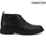GÖNDERİ(R) Erkek Siyah Bağcıklı Hakiki Deri Klasik Bot