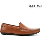 Gönderi(r) Erkek Taba Antik Rok Hakiki Deri Loafer Ayakkabı