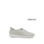 GÖNDERİ(R) Kadın / Kız Su Yeşili Lastik Bağcıklı Hakiki Deri Comfort Ayakkabı