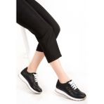 Gondol Içi Dışı Hakiki Deri Anatomik Taban Spor Ayakkabı FLF.444 - Siyah - 41