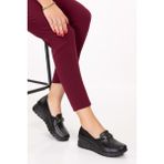 Gondol Kadın Deri Anatomik Taban Tokalı Casual Ayakkabı PYT.6210 - Siyah - 40