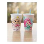 Gondol PİPETLİ BARDAK 400 ML 4lü kız