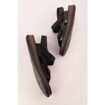 Gondol Unisex Hakiki Deri Cırtlı Ayarlanabilir Rahat Sandalet Hkm.31 - Siyah - 36 Siyah
