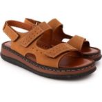 Gondol Unisex Hakiki Deri Cırtlı Ayarlanabilir Rahat Sandalet Hkm.31 - Taba - 38 Taba