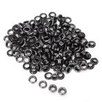 Gonetre 100 Set Pirinç Kuşgözü Giyim Çantası Aksesuar Çift Taraflı 4mm Kuşgözü Gromet Kiti, Koyu Gri, #213
