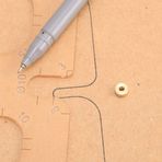 Gonetre Deri Aracı Deri Alet Aksesuarları 6 Adet Deri Pirinç Uzay Seti Diy Yuvarlak Çizgi Işaretleme El Sanatları Aracı Dar Delik (Bir dizi dar delik (6 adet))