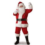 Gonetre Noel Baba Kostümü Kostümlü Oyun Noel Baba Giyim Performans Seti Noel Partisi Hafif Deluxe Premium Kadife Noel Baba Kostümü Tiyatro Yapımları İçin Uygun