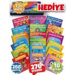 Gong 3-6 Yaş Dev Çocuk Boyama ve Yapıştırmalı Kitap Seti Anonim 18'li Eğlenceli Set