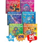 Gong Çıkartmalı Boyamalar Seti - 6 Kitap 3 - 6 Yaş İçin Eğlenceli Boyama Kitabı Anonim Yazar