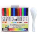 GongtuShop 12 Adet ve Kaşık Stili Yüzer Marker Kalem Çizim Seti Beyaz Tahta Kalemi Silinebilir Su Bazlı Marker Kalem Marker Onarım Duvar Kalemi Öğretim Çizim Dijital (Yurt Dışından)