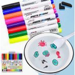 GongtuShop 12 Renk 2 Stil Renkler Büyülü Su Boyama Kalem Su Yüzen Doodle Kalemler Çocuk Erken Eğitim Oyuncaklar Sihirli Beyaz Tahta Marker (Yurt Dışından) - Beyaz Tahta Kalemi
