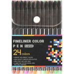 GongtuShop 24 Renk Stili 36 Renk Fineliner Kalem Seti Ince Çizgi Renkli Eskiz Yazma Çizim Kalemleri Not Almak Için Boyama Kitabı Ince Nokta Işaretleyiciler (Yurt Dışından) - Beyaz - işaretleyici boya kalemi - 1