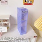 GongtuShop 2macarone Mor Stili Kore Ins Kawaii Masaüstü Saklama Kutusu Basit Çok Fonksiyonlu Dört Izgara Çapraz Kalemlik Kozmetik Fırça Ruj Saklama Kutusu (Yurt Dışından) - Renkli