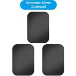 GongtuShop 3 Adet Siyah 65MM Tarzı Manyetik Metal Plaka Araç Telefonu Tutucu Evrensel Demir Levha Disk Sticker Montaj Cep Telefonu Mıknatıs Standı IPhone Ro Için (Yurt Dışından) - Beyaz - 1