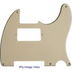 GongtuShop 3ply Vintage Sarı Stil Pleroo Gitar Parçaları - Abd Standart 5 Vida Deliği Için Paf Humbucker Gitar Pickguard Scratch Plakalı 52 Yıl Tele Telecaster (Yurt Dışından) - Renkli