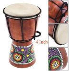 GongtuShop 4 Inç Tarzı 4 Ben Inç Geleneksel Profesyonel Afrika Djembe Davul Ahşap Keçi Derisi Ahşap Iyi Ses Enstrüman (Yurt Dışından) - Renkli