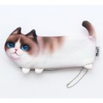 GongtuShop B Tarzı 2020 Yenı Kawaii Yenilik Simülasyon Karikatür Kedi Kalem Kutusu Yumuşak Clotool Kırtasiye Kalem Çantası Kız Erkek Öğrenci Için Hediye (Yurt Dışından) - Beyaz