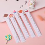 GongtuShop Beyaz Stil Artoon Kawaii Sevimli Plastik Düz Cetvel Imi Bükülebilir Cetvel Öğrenci Ofisi Yaratıcı Boyama Ölçekli Kırtasiye (Yurt Dışından) - 1