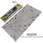 GongtuShop BG2299 Stili 1 Takım Patchwork Cetvel Dıy Aracı Giyim Çizim Patchwork Aracı Set Yuvarlak Bıçak Artı 30*15CM Patchwork Kesme Kuralı (Yurt Dışından) - Beyaz