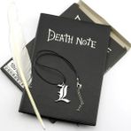 GongtuShop Defter Kalemnecklace Stili A5 Anime Death Note Defter Seti Deri Dergi ve Kolye Tüy Kalem Animasyon Sanat Yazma Dergisi Death Note Not Defteri (Yurt Dışından) - Renkli - 1