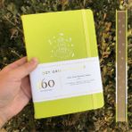 GongtuShop Elma Mavisi Stili A5 Altın ​​kenarlar A5 Hilal Nokta Izgara Defter Noktalı Dergi Altın Kenarları Yan Sakura Oyma 160GSM Bambu Kalın Beyaz Renkli Kağıt (Yurt Dışından) - not defteri