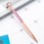 GongtuShop F Stili Siyah 1 Parça Lytwtw'nin Metal Ofis Okul Kırtasiye Ofis Tedarik Lüks G Elmas Gül Altın Düğün Tükenmez Kalem (Yurt Dışından) - Renkli
