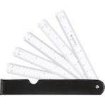 GongtuShop Fan-Cetvel-5-Bıçak Stili Kelebek Fan Şekli Mimarlar Ölçekli Cetvel Mimar Gra Tasarım Için 5 Bıçaklı Katlanabilir Cetveller Çok Oranlı Ölçü Ölçeği (Yurt Dışından) - Beyaz - 1