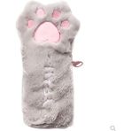 GongtuShop Gri Tarzı Cut Kedi Pençe Kalem Çantası Yumuşak Peluş Kozmetik Çantası Büyük Kapasiteli Kalem Kutusu Kalemlik Kırtasiye Organizatör Kawaii Kırtasiye (Yurt Dışından) - Beyaz