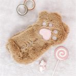 GongtuShop Kahverengi Tarzı Cut Kedi Pençe Kalem Çantası Yumuşak Peluş Kozmetik Kılıfı Büyük Kapasiteli Kalem Kutusu Kalemlik Okul Malzemeleri Kırtasiye Organizatör (Yurt Dışından) - Beyaz