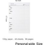GongtuShop Kişisel Geniş Kurallı Stil Yüksek Li Halka Bağlayıcı Defter A5 Kişisel A6 A7 A8 Boyut Ekle Yedekler Gevşek Yaprak Spiral Günlüğü Planlayıcı Iç Çekirdek 100G Kağıt (Yurt Dışından) - Renkli - not defteri