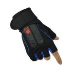 GongtuShop Mavi Stil M Boyutu Yarım Parmak Eldivenleri Ağırlık Antrenmanı Kaymaz Aşınmaya Dayanıklı Bileklikler Spor Antrenman Eldivenleri Yarım Parmak Eldivenleri Spor Salonu Pesas (Yurt Dışından)