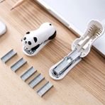 GongtuShop Mini Panda Zımba Seti Karikatür Ofis Okul Malzemeleri Kırtasiye Ataş Binder Kitap Kanalizasyon (Yurt Dışından) - Beyaz - zımba makinesi - 1
