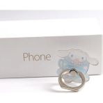GongtuShop No.2 Tarzı Melody Twins Star Cep Telefonu Tutacağı Evrensel Telefon Zil Tutacağı Telefon Standı Parmak Yüzük Tutacağı Masalar iPhone Için Destek (Yurt Dışından) - Beyaz - 1