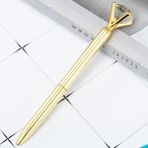 GongtuShop NO.385 Stili Siyah 21 Renk Büyük Elmas Kristal Kalem Mücevher Tükenmez Kalem Yüzük Düğün Metal Tükenmez Kalem Kawaii Büyülü Kalem Moda Okul Ofis Malzemeleri (Yurt Dışından) - Renkli