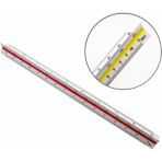 GongtuShop No.4 Tarzı 30 cm Alüminyum Mimar Ölçekli Üçgen Ölçekli Cetvel Blueprint Için Üçgen Cetvel Çizim Cetvel Mimar Cetvel (Yurt Dışından) - Beyaz - 1