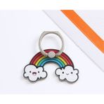 GongtuShop No.8 Stili Artoon Parmak Yüzük Tutucu Standı gr Cep Telefonu Için Döner Araç Montaj Telefonu Arka Sticker Pad Evrensel Braket (Yurt Dışından) - Beyaz - 1