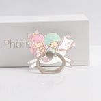 GongtuShop No.9 Tarzı Melody Twins Star Cep Telefonu Tutacağı Evrensel Telefon Zil Tutacağı Telefon Standı Parmak Yüzük Tutacağı Masalar iPhone Için Destek (Yurt Dışından) - Beyaz - 1