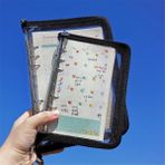 GongtuShop Siyah Stil A5 A5 A6 6 Halka Bağlayıcı Glitter Fermuar Pvc Gevşek Yapraklı Defter Kapağı Kore Kırtasiye Günlüğü Dergisi Dizüstü Okul Ofis Malzemeleri (Yurt Dışından) - Renkli - not defteri - 1