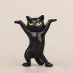 GongtuShop Siyah Stil Komik Kedi Kalemlik Oyuncak Her Şeyi Tutun Kedi Kulaklık Braketi Ev Dekorasyonu Büyüleyici Dans Eden Kitty Kalem Standı Güzel Hediye (Yurt Dışından) - Renkli