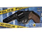 Gonher Revolver 12 Li Siyah Mantar Koleksiyon Polis Tabancası