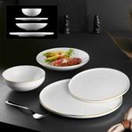 Gönül Bone China 24 Parça Gold Yemek Takımı