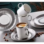 Gönül GNL4004 Porselen Kahve Fincan Takımı 6 Lı - Gri