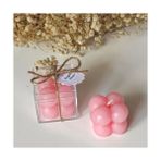Gönül İşlerim Kutulu Mini Bubble Mum Hediyelik-Pembe (25 ADET)-Hoşgeldin Bebek, Nikah, Mevlüt Hediyesi
