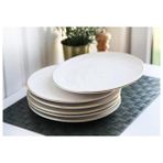 Gönül Porselen 6'lı Beyaz Gold G2806 Servis Tabağı 26 cm Şık Desenli ve Dayanıklı